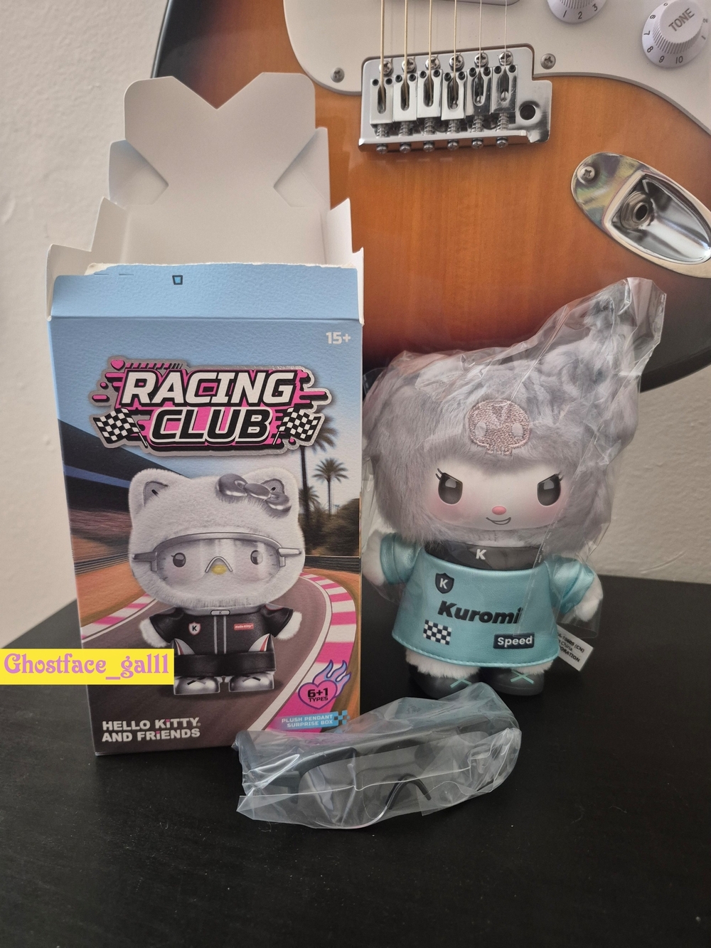 Miniso Sanrio Racing Club : Kuromi Vinyl Face Pendant Blind Box
